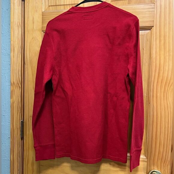 Ralph Lauren size S red waffle knit long sleeve t - Picture 5 of 6